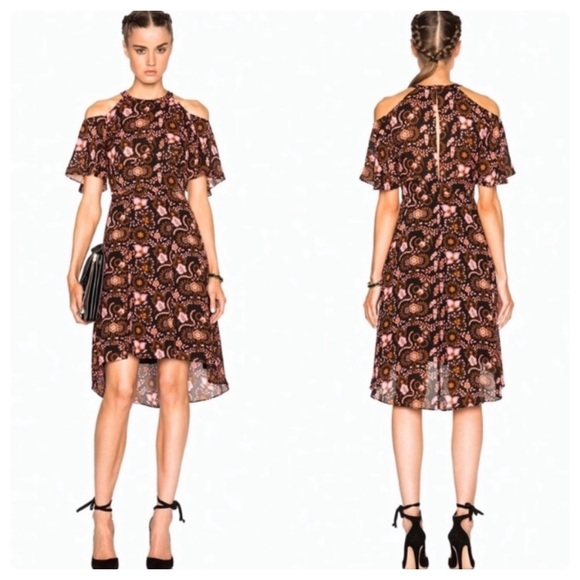 A.L.C. Dresses & Skirts - ALC | Emile Silk Floral Hi Low Cold Shoulder Dress